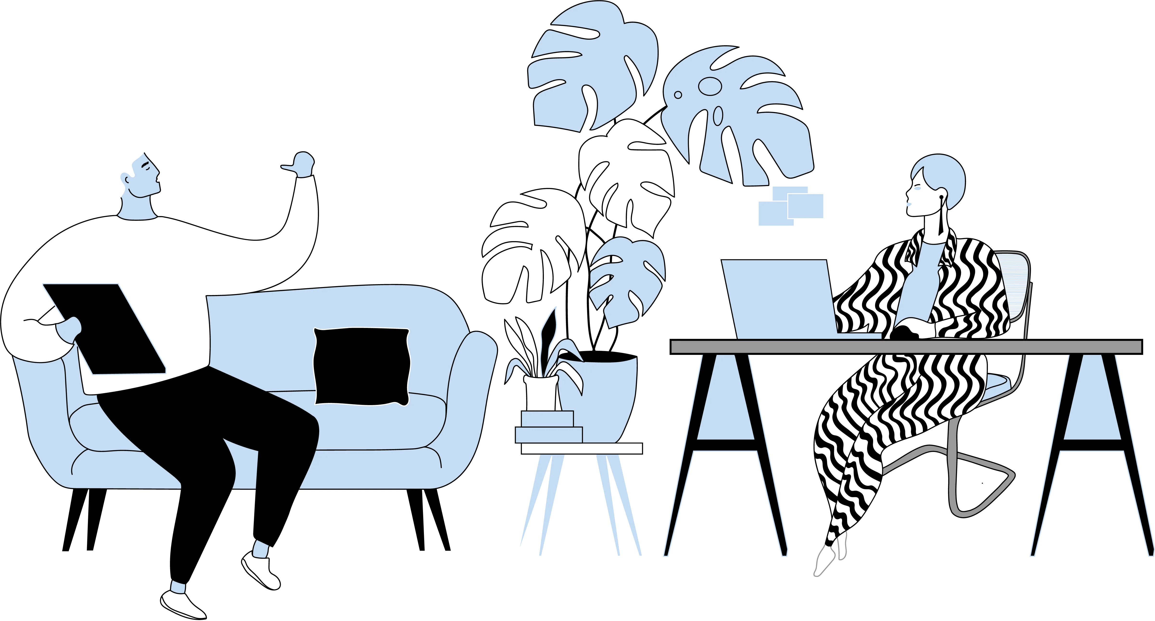 L'équipe Hegoa Studio au travail